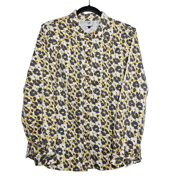CAbi Womens Providence Shirt Jacket Size Medium Casual Animal Print Shacket Cute - Picture 2 of 10